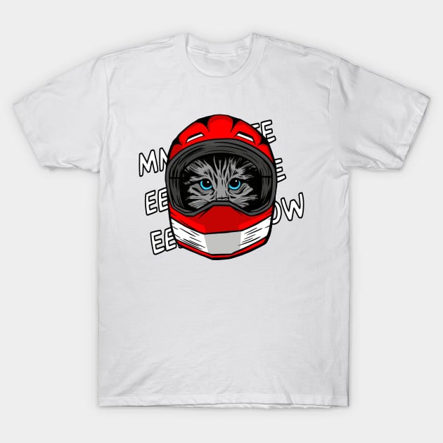 funny cat driver – Meeeeeeeow, the sound of formula m1ao (Carlo) T-Shirt by LiveForever